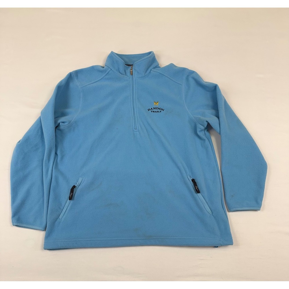 Bandon Trails Quarter Zip Fleece Pullover Ashworth Weather Systems Men's M‎ Blue